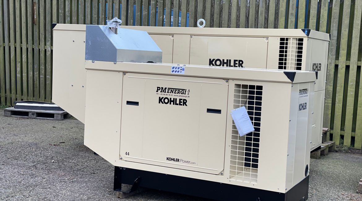 Nødstrøms generatoranlæg leveret af PM Energi.
